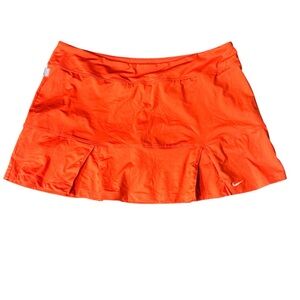 NIKE Orange Dri-fit Pleated Tennis Skort w/Shorts Size XL